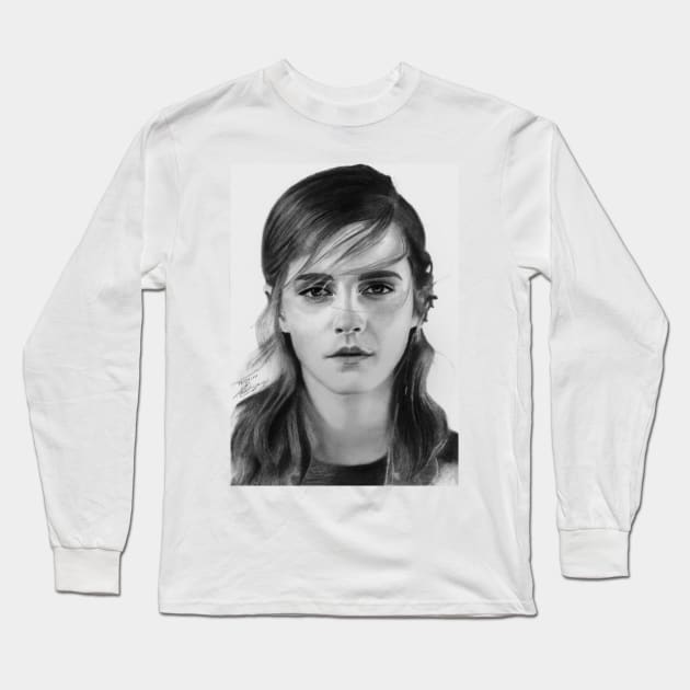 Emma Watson Long Sleeve T-Shirt by asa7ur